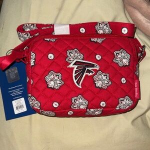 NWT Vera Bradley NFL Collection Atlanta Falcons Red Quilted Crossbody Bag